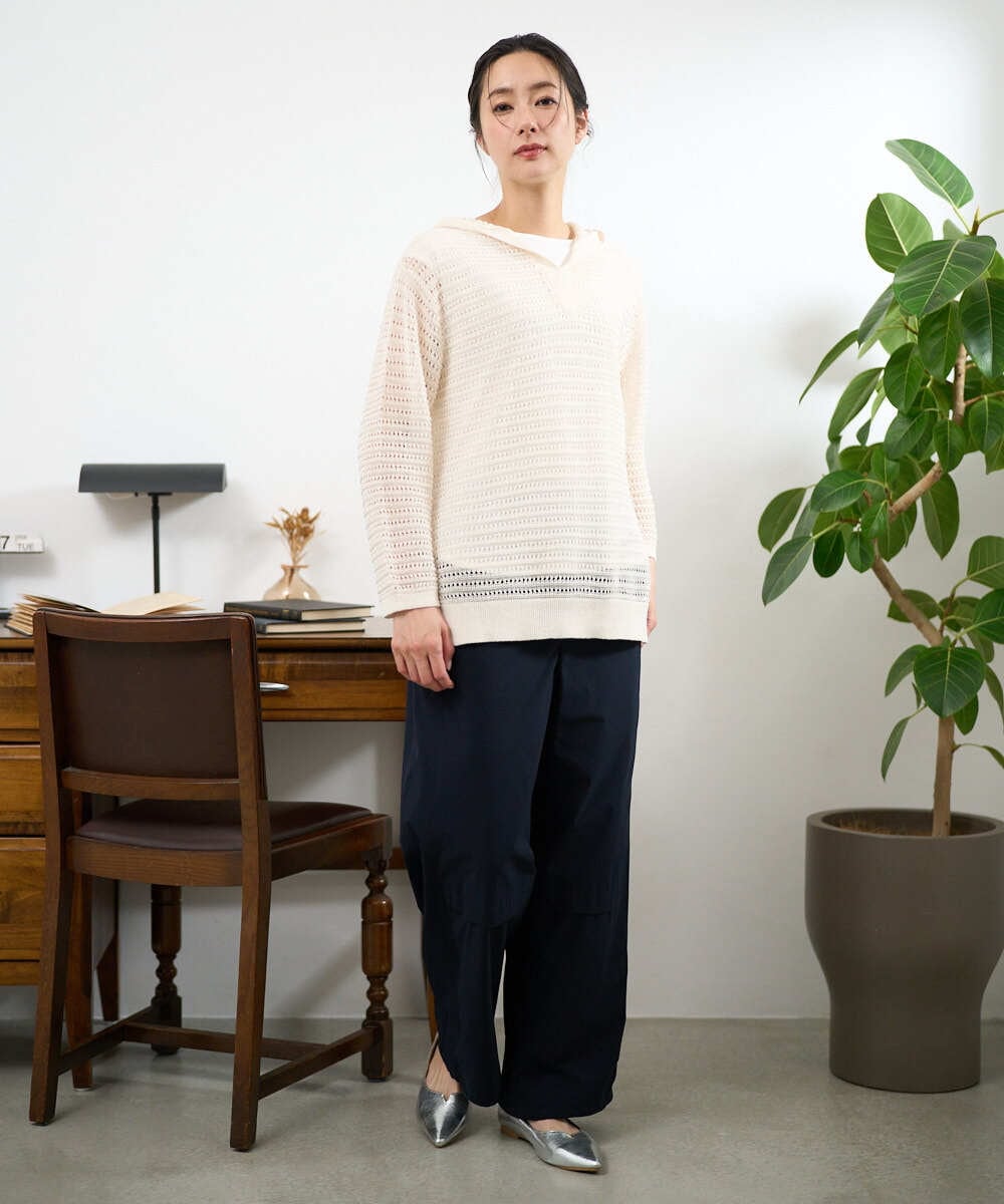 PZFEE48250 GEORGES RECH(ジョルジュ・レッシュ) シアーギマニットパーカー ダークグレー