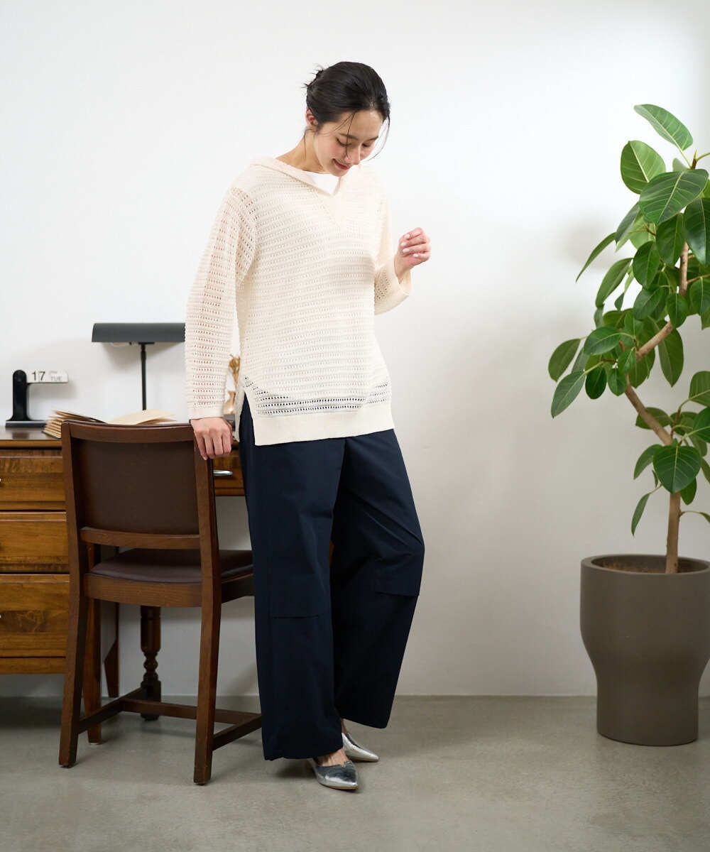 PZFEE48250 GEORGES RECH(ジョルジュ・レッシュ) シアーギマニットパーカー ダークグレー