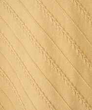 PZFEF15230 GEORGES RECH(ジョルジュ・レッシュ) ケーブル柄ニットプルオーバー ライトグレー