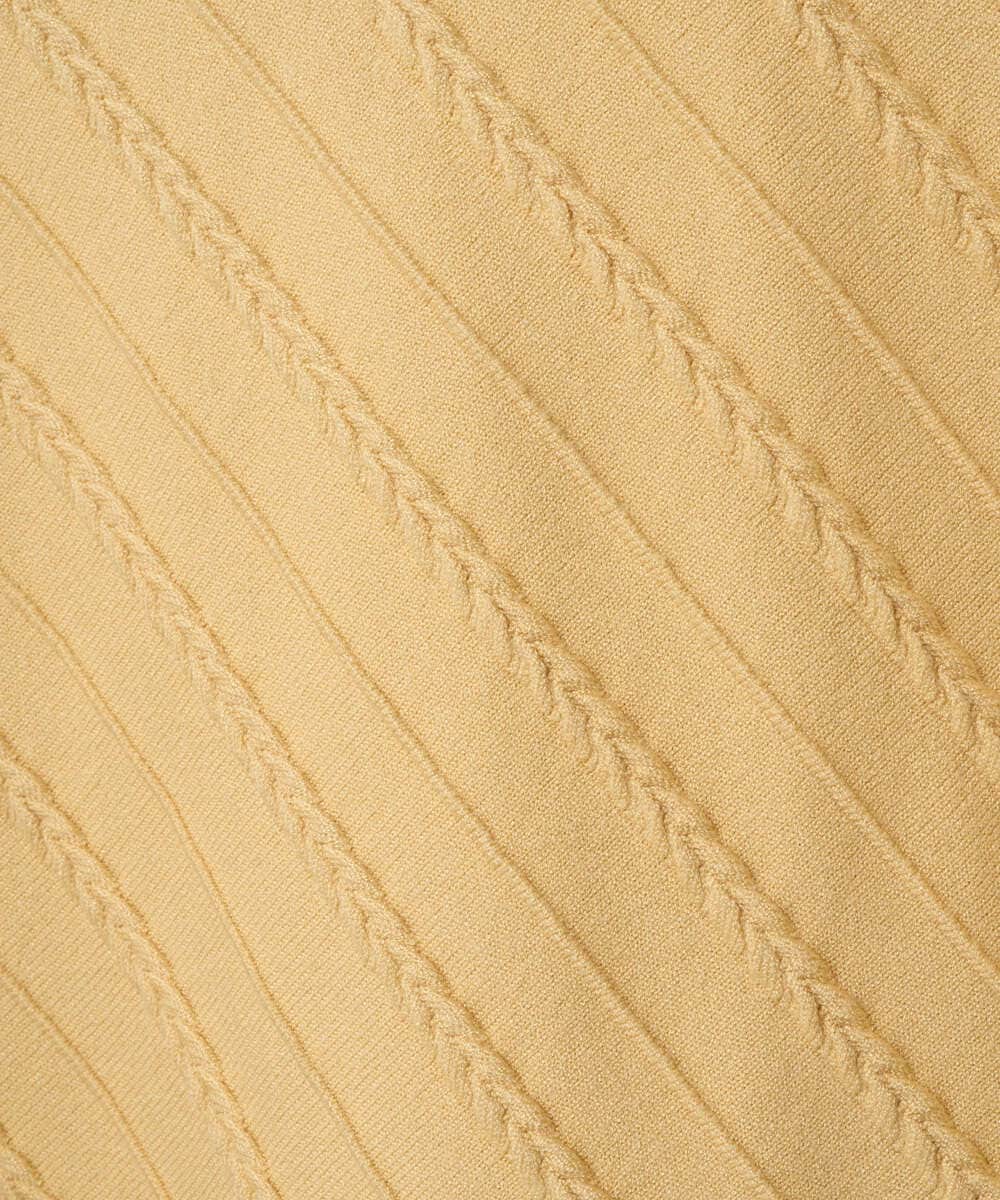 PZFEF15230 GEORGES RECH(ジョルジュ・レッシュ) ケーブル柄ニットプルオーバー ライトグレー