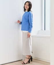 PZFEF15230 GEORGES RECH(ジョルジュ・レッシュ) ケーブル柄ニットプルオーバー ライトグレー