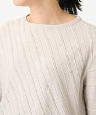 PZFEF15230 GEORGES RECH(ジョルジュ・レッシュ) ケーブル柄ニットプルオーバー ライトグレー