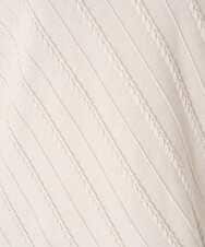 PZFEF15230 GEORGES RECH(ジョルジュ・レッシュ) ケーブル柄ニットプルオーバー ライトグレー