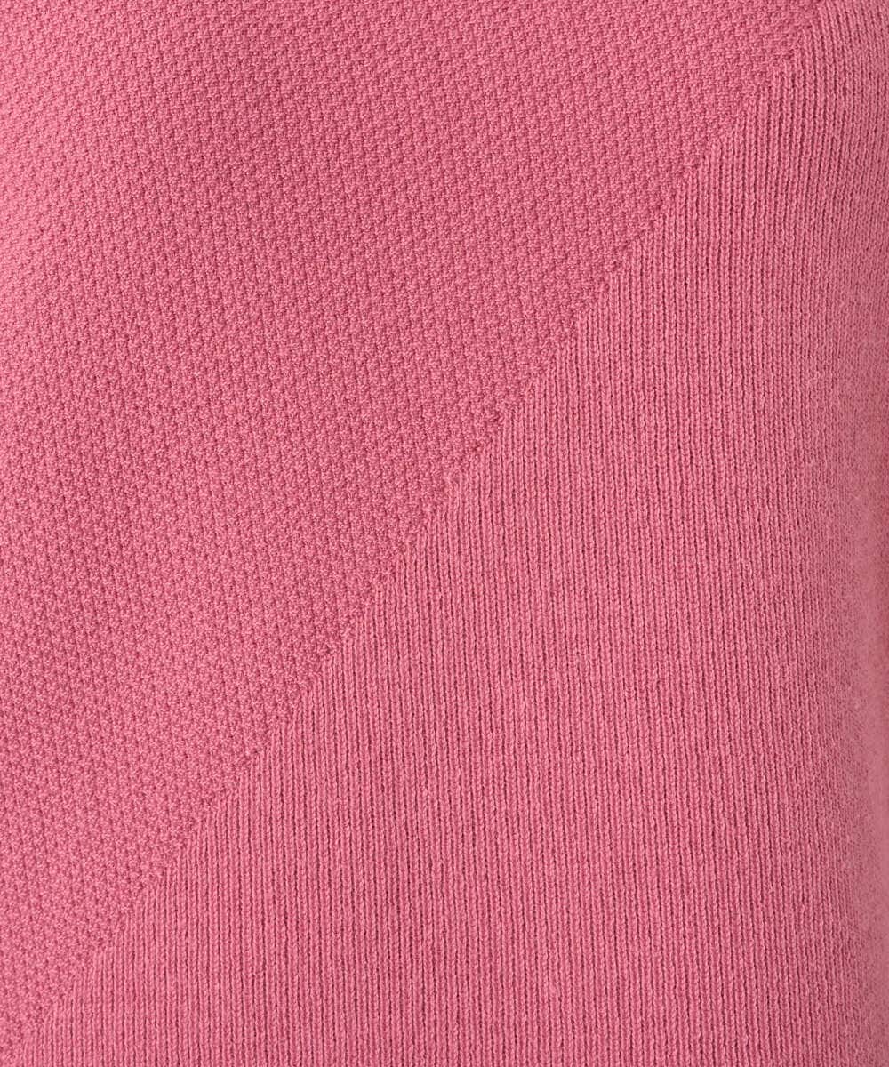 PZFEF30250 GEORGES RECH(ジョルジュ・レッシュ) 切り替えニット9分袖プルオーバー ピンク