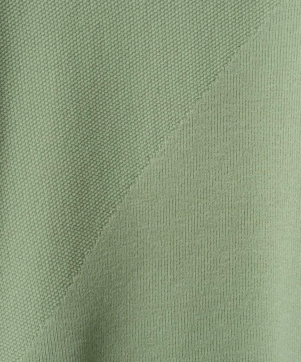 PZFEF30250 GEORGES RECH(ジョルジュ・レッシュ) 切り替えニット9分袖プルオーバー ピンク