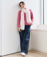 PZFEF30250 GEORGES RECH(ジョルジュ・レッシュ) 切り替えニット9分袖プルオーバー ピンク