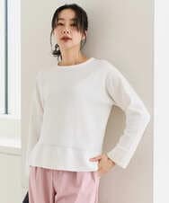 PZFEF30250 GEORGES RECH(ジョルジュ・レッシュ) 切り替えニット9分袖プルオーバー ピンク