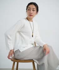 PZFEF30250 GEORGES RECH(ジョルジュ・レッシュ) 切り替えニット9分袖プルオーバー ピンク