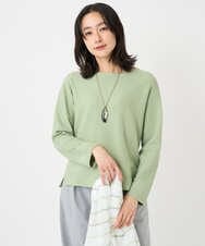 PZFEF30250 GEORGES RECH(ジョルジュ・レッシュ) 切り替えニット9分袖プルオーバー ピンク