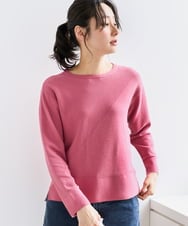 PZFEF30250 GEORGES RECH(ジョルジュ・レッシュ) 切り替えニット9分袖プルオーバー ピンク