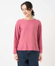 PZFEF30250 GEORGES RECH(ジョルジュ・レッシュ) 切り替えニット9分袖プルオーバー ピンク