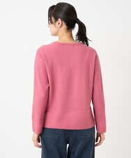 PZFEF30250 GEORGES RECH(ジョルジュ・レッシュ) 切り替えニット9分袖プルオーバー ピンク