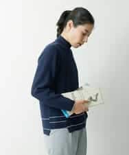 PZFES23230 GEORGES RECH(ジョルジュ・レッシュ) アシメ柄ハイネックニット ホワイト