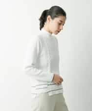 PZFES23230 GEORGES RECH(ジョルジュ・レッシュ) アシメ柄ハイネックニット ホワイト