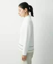 PZFES23230 GEORGES RECH(ジョルジュ・レッシュ) アシメ柄ハイネックニット ホワイト