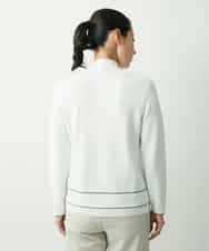 PZFES23230 GEORGES RECH(ジョルジュ・レッシュ) アシメ柄ハイネックニット ホワイト