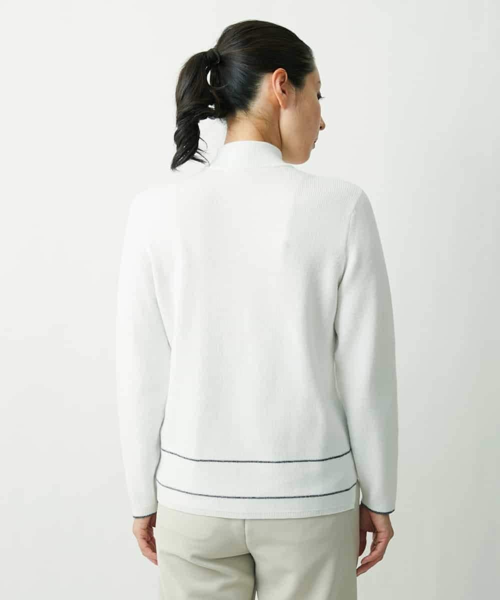 PZFES23230 GEORGES RECH(ジョルジュ・レッシュ) アシメ柄ハイネックニット ホワイト