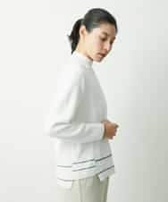 PZFES23230 GEORGES RECH(ジョルジュ・レッシュ) アシメ柄ハイネックニット ホワイト