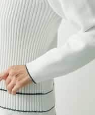 PZFES23230 GEORGES RECH(ジョルジュ・レッシュ) アシメ柄ハイネックニット ホワイト