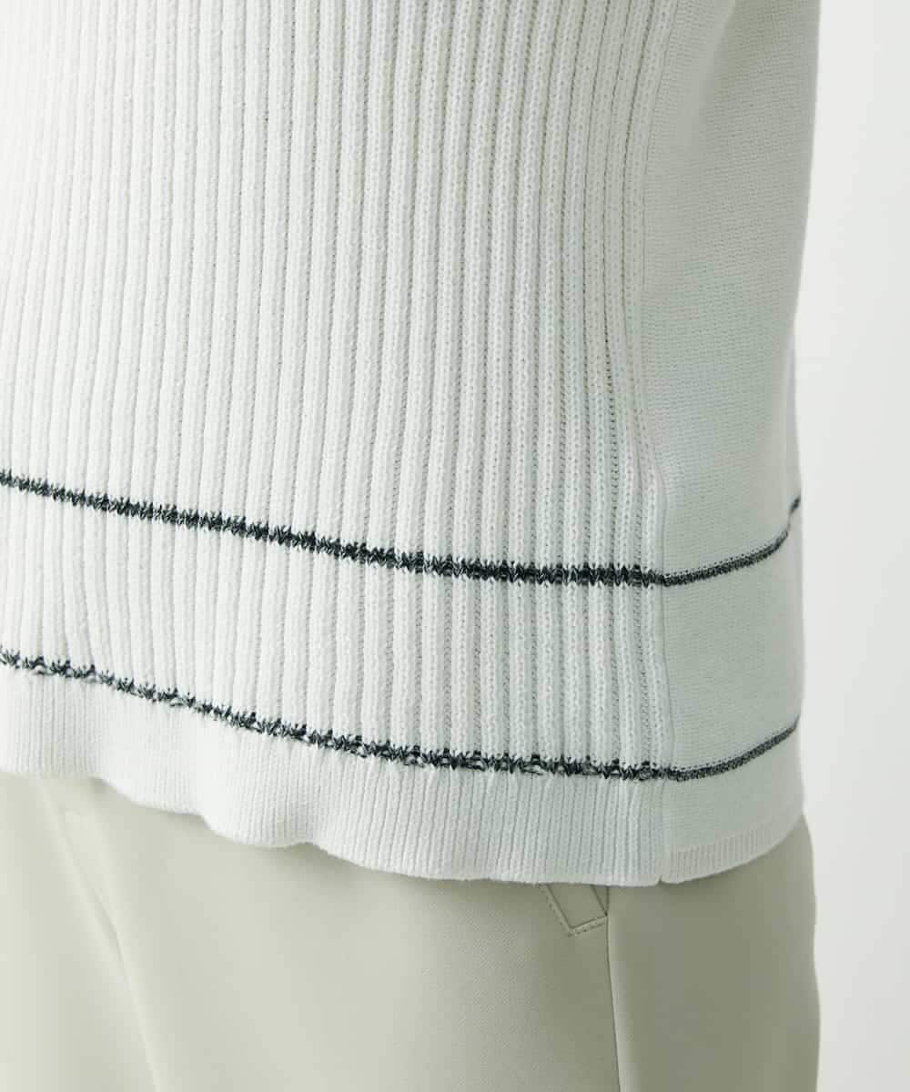 PZFES23230 GEORGES RECH(ジョルジュ・レッシュ) アシメ柄ハイネックニット ホワイト