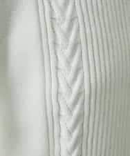 PZFES23230 GEORGES RECH(ジョルジュ・レッシュ) アシメ柄ハイネックニット ホワイト