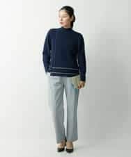 PZFES23230 GEORGES RECH(ジョルジュ・レッシュ) アシメ柄ハイネックニット ホワイト