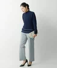 PZFES23230 GEORGES RECH(ジョルジュ・レッシュ) アシメ柄ハイネックニット ホワイト