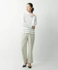 PZFES23230 GEORGES RECH(ジョルジュ・レッシュ) アシメ柄ハイネックニット ホワイト