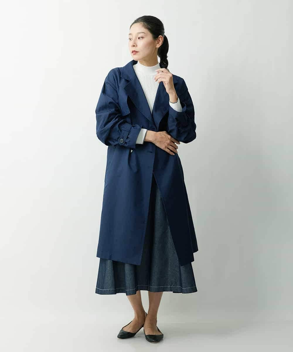 PZFES23230 GEORGES RECH(ジョルジュ・レッシュ) アシメ柄ハイネックニット ホワイト