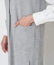 PZFET17260 GEORGES RECH(ジョルジュ・レッシュ) ロングニットジレ グレー