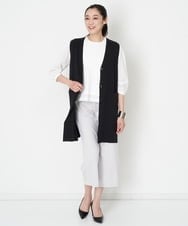 PZFET17260 GEORGES RECH(ジョルジュ・レッシュ) ロングニットジレ グレー