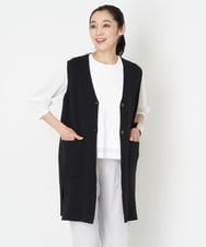 PZFET17260 GEORGES RECH(ジョルジュ・レッシュ) ロングニットジレ グレー