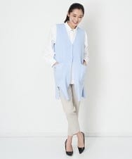 PZFET17260 GEORGES RECH(ジョルジュ・レッシュ) ロングニットジレ グレー