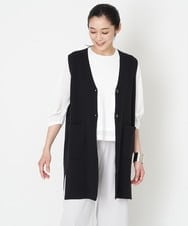 PZFET17260 GEORGES RECH(ジョルジュ・レッシュ) ロングニットジレ グレー