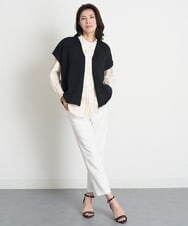 PZFET26290 GEORGES RECH(ジョルジュ・レッシュ) ジップアップニットベスト ベージュ