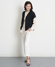 PZFET26290 GEORGES RECH(ジョルジュ・レッシュ) ジップアップニットベスト ベージュ