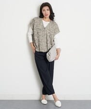PZFET26290 GEORGES RECH(ジョルジュ・レッシュ) ジップアップニットベスト ベージュ