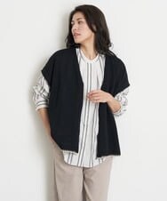 PZFET26290 GEORGES RECH(ジョルジュ・レッシュ) ジップアップニットベスト ブラック