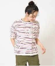 PZFGA03230 GEORGES RECH(ジョルジュ・レッシュ) カラフルボーダージャガードニット ホワイト系