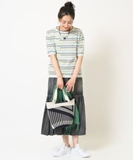 PZFGA03230 GEORGES RECH(ジョルジュ・レッシュ) カラフルボーダージャガードニット ライトグレー系