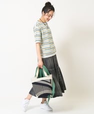PZFGA03230 GEORGES RECH(ジョルジュ・レッシュ) カラフルボーダージャガードニット ライトグレー系
