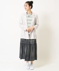 PZFGA03230 GEORGES RECH(ジョルジュ・レッシュ) カラフルボーダージャガードニット ライトグレー系