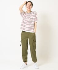 PZFGA03230 GEORGES RECH(ジョルジュ・レッシュ) カラフルボーダージャガードニット ライトグレー系
