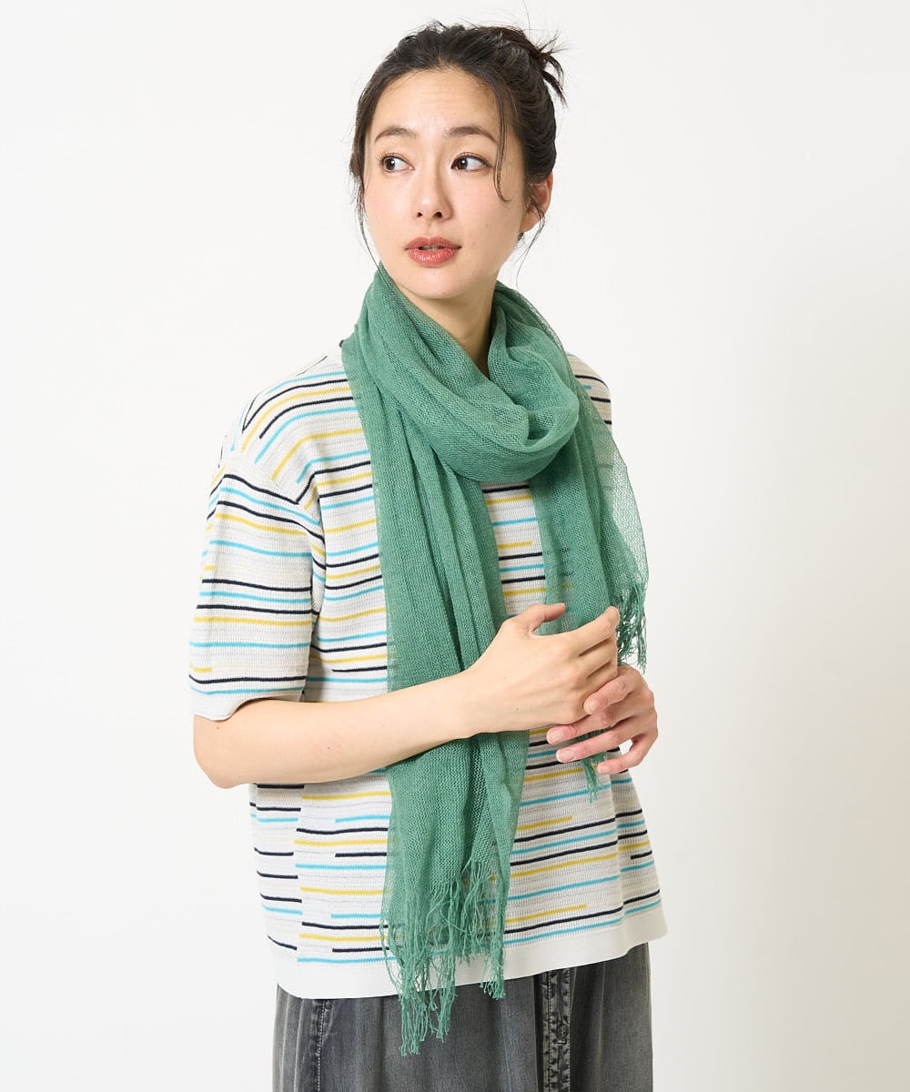 PZFGA03230 GEORGES RECH(ジョルジュ・レッシュ) カラフルボーダージャガードニット ライトグレー系