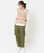 PZFGA16230 GEORGES RECH(ジョルジュ・レッシュ)  [新色追加]バックスリットメッシュニットベスト ネイビー