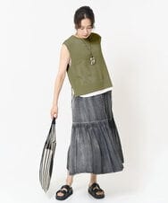 PZFGA16230 GEORGES RECH(ジョルジュ・レッシュ)  [新色追加]バックスリットメッシュニットベスト ネイビー