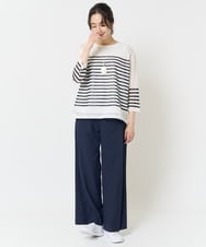 PZFGA21210 GEORGES RECH(ジョルジュ・レッシュ) シアーボーダーボートネックラメニット ベージュ