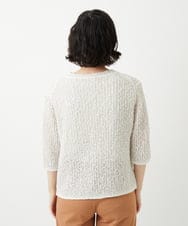 PZFGD02230 GEORGES RECH(ジョルジュ・レッシュ) コットンスラブヤーン5分袖ニット ベージュ