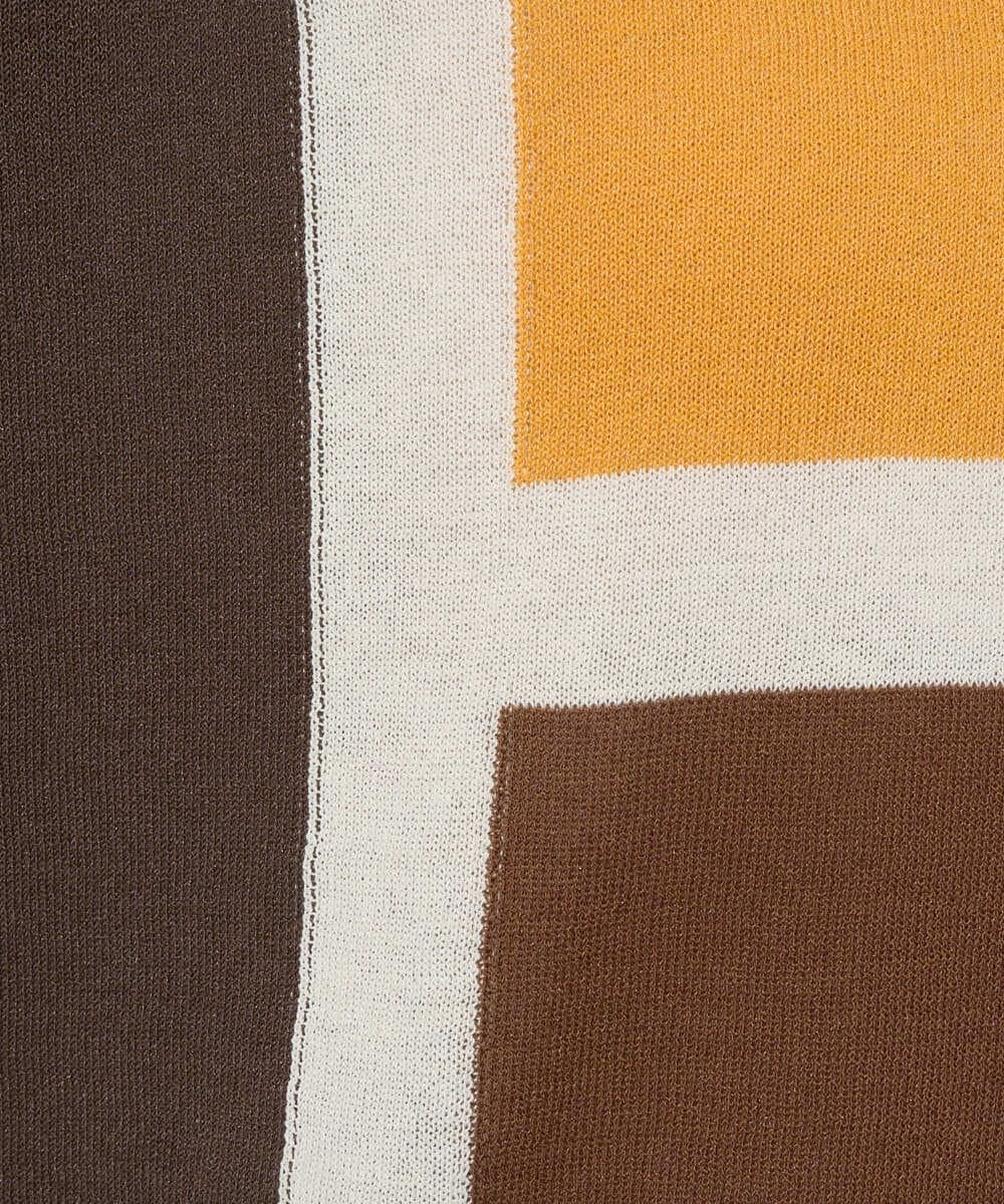 PZFGD13250 GEORGES RECH(ジョルジュ・レッシュ) カラーブロックインターシャニット ブルー系