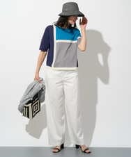 PZFGD13250 GEORGES RECH(ジョルジュ・レッシュ) カラーブロックインターシャニット ブルー系